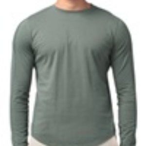 NWOT Good Man Brand Premium Cotton Jersey Long Sleeve Army Green T-Shirt Sz XXL